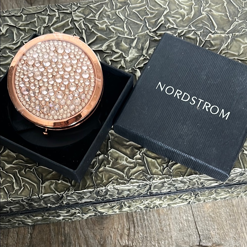 Collectible Nordstrom Rose Gold Compact Mirror